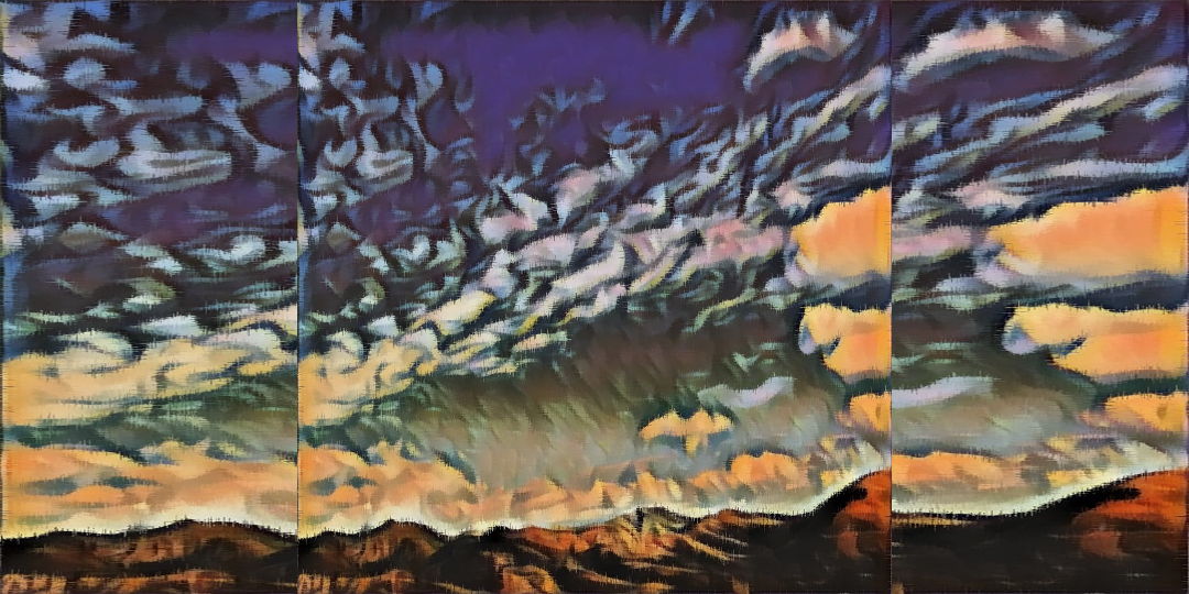 Picture made out of clouds and edited into widescreen