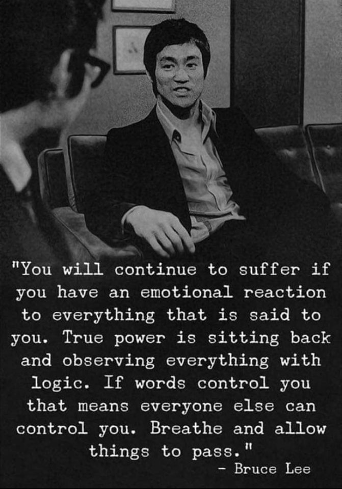 featured quote Image from site  quote by Bruce Lee on what controls you