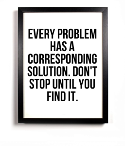 quote every problem has a corresponding solution