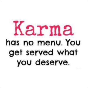 feaured quote Image from site  karma has no menu quote